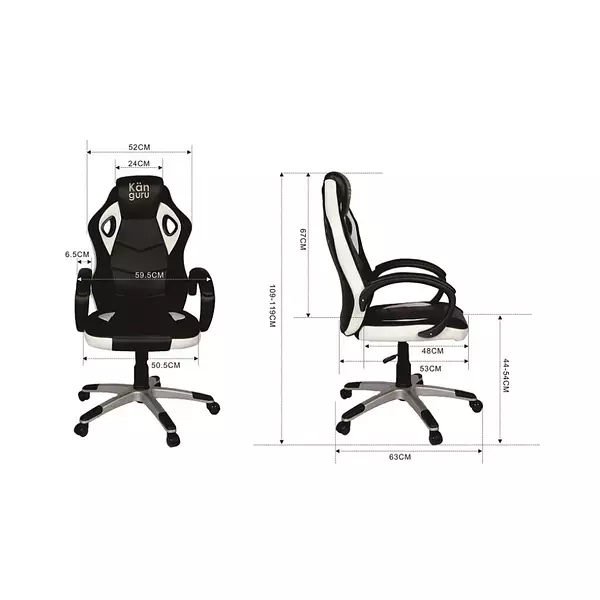 Silla Gamer Kanguru K-Gx1 - Blanco