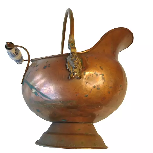 Cubo Mediano Debronce Y Porcelana Delft - Paises Bajos 1930