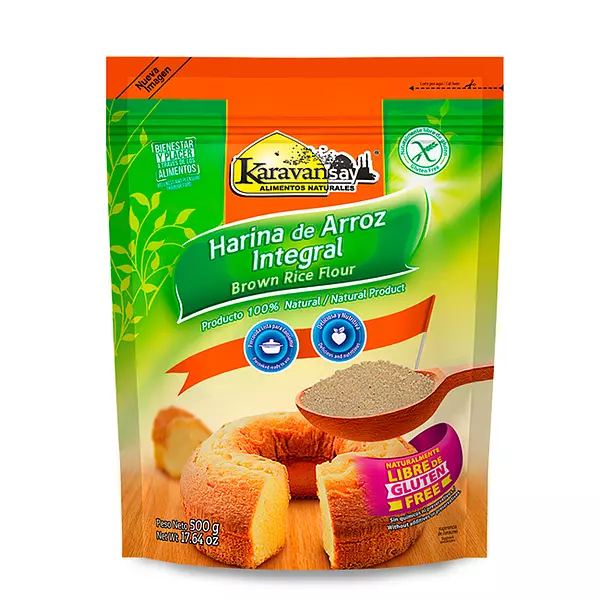 Harina De Arroz Integral 500g - Karavansay